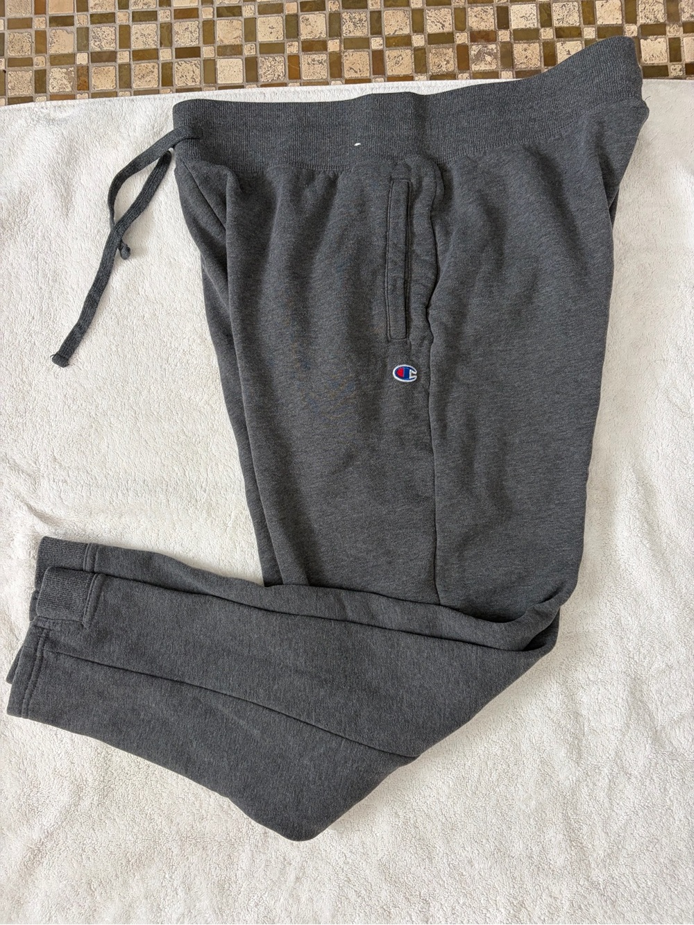 Champion Men’s Dark Gray XL Sweatpants With Drawstring